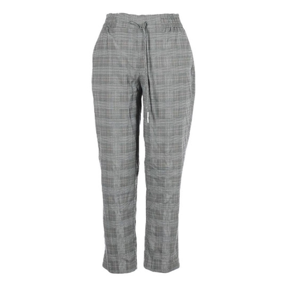 NICOLE MILLER | Elastic Waist Drawstring Plaid Pants